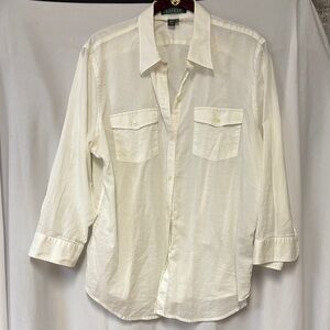 Ralph Lauren Off-White Casual Button Down Shirt